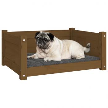 Hundebett Honigbraun 65,5x50,5x28 cm Massivholz Kiefer