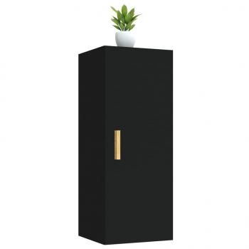 Wandschrank Schwarz 34,5x34x90 cm Holzwerkstoff