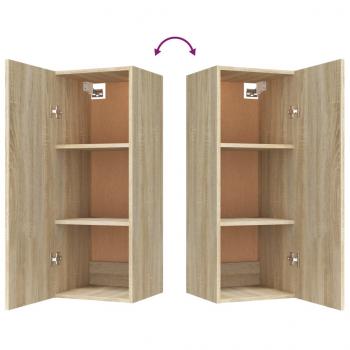 Wandschrank Sonoma-Eiche 34,5x34x90 cm Holzwerkstoff