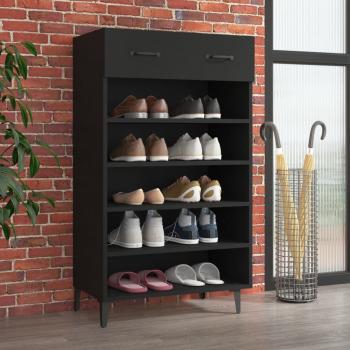 ARDEBO.de - Schuhschrank Schwarz 60x35x105 cm Holzwerkstoff