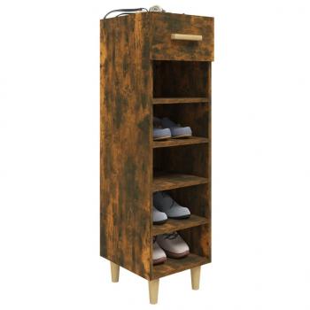 Schuhschrank Räuchereiche 30x35x105 cm Holzwerkstoff