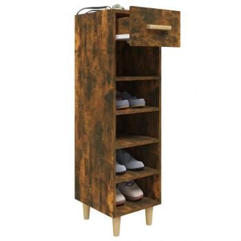 Schuhschrank Räuchereiche 30x35x105 cm Holzwerkstoff