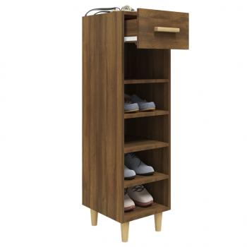 Schuhschrank Braun Eichen-Optik 30x35x105 cm Holzwerkstoff