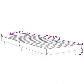 Bettgestell Braun Eichen-Optik 75x190 cm Holzwerkstoff