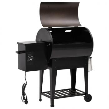 Pelletgrill mit Ablage Schwarz 94 cm Eisen