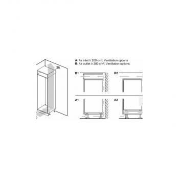 Bosch KIL42ADD1 Einbaukühlschrank mit Gefrierfach, Nischenhöhe 122 cm, 187 L, Festtürtechnik, Schnellkühlen, LED Beleuchtung, VitaFresh