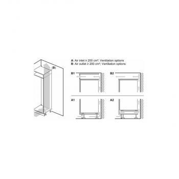 Bosch KIR21ADD1 Einbaukühlschrank ohne Gefrierfach, Nischenhöhe 88 cm, 136 L, Festtürtechnik, VitaFresh, LED Beleuchtung