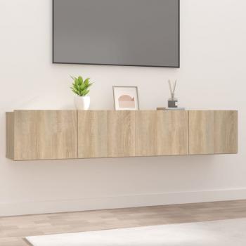 ARDEBO.de - TV-Schränke 2 Stk. Sonoma-Eiche 80x30x30 cm Holzwerkstoff