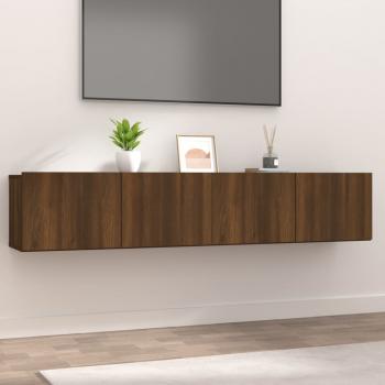 ARDEBO.de - TV-Schränke 2 Stk. Braun Eichen-Optik 80x30x30 cm Holzwerkstoff