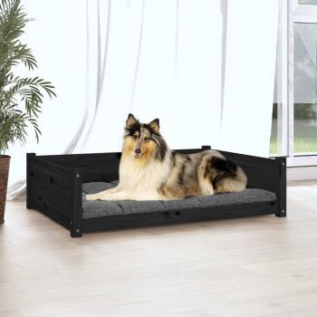 ARDEBO.de - Hundebett Schwarz 95,5x65,5x28 cm Massivholz Kiefer