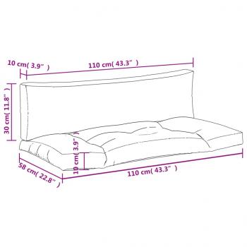 Palettenkissen 2 Stk. Mehrfarbig Oxford-Gewebe