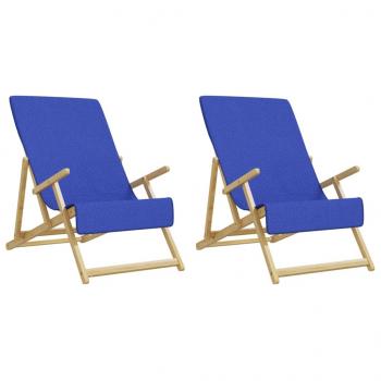 Strandtücher 2 Stk. Königsblau 60x135 cm Stoff 400 GSM