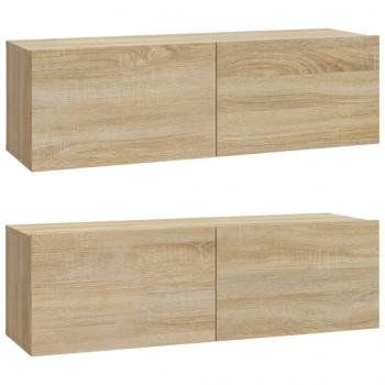 6-tlg. TV-Schrank-Set Sonoma-Eiche Holzwerkstoff