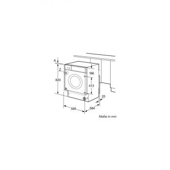 Bosch WKD28543 Serie 6 7kg/4kg Einbau Waschtrockner, 60 cm breit, 1400 U/Min, AquaStop, Kindersicherung, Wasser plus, Schaumerkennung, weiß