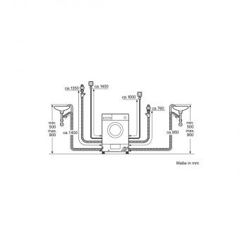 Bosch WKD28543 Serie 6 7kg/4kg Einbau Waschtrockner, 60 cm breit, 1400 U/Min, AquaStop, Kindersicherung, Wasser plus, Schaumerkennung, weiß