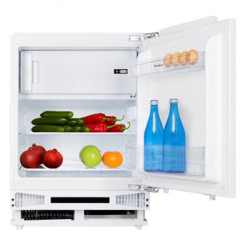 Amica UKSX 361 900 Unterbau-Kühlschrank, Nischenhöhe 82 cm, 59,6 cm breit, 111 L, elektronische Steuerung, Festtür-Technik, weiß