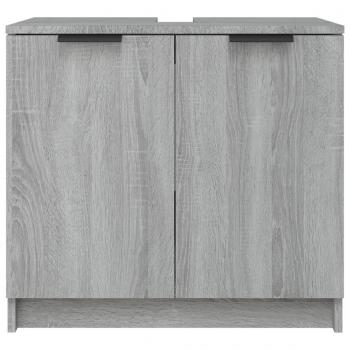 Badschrank Grau Sonoma 64,5x33,5x59 cm Holzwerkstoff