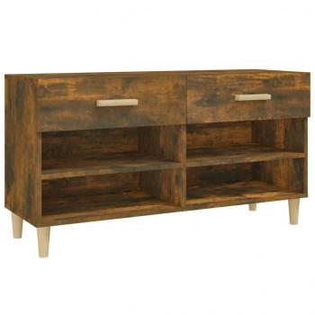 Schuhschrank Räuchereiche 102x35x55 cm Holzwerkstoff