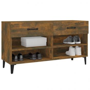 Schuhschrank Räuchereiche 102x35x55 cm Holzwerkstoff