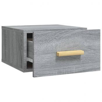 Wand-Nachttische 2 Stk. Grau Sonoma 35x35x20 cm