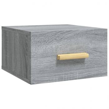 Wand-Nachttische 2 Stk. Grau Sonoma 35x35x20 cm