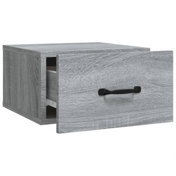 Wand-Nachttische 2 Stk. Grau Sonoma 35x35x20 cm  