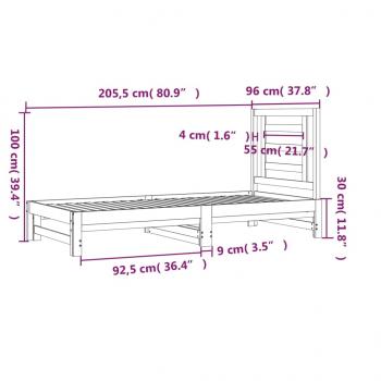 Tagesbett Ausziehbar Honigbraun 2x(90x200) cm Massivholz Kiefer