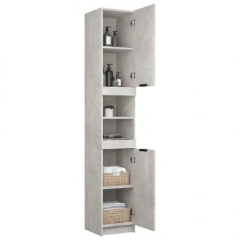 Badschrank Betongrau 32x34x188,5 cm Holzwerkstoff