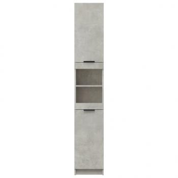 Badschrank Betongrau 32x34x188,5 cm Holzwerkstoff