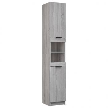 Badschrank Grau Sonoma 32x34x188,5 cm Holzwerkstoff