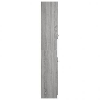 Badschrank Grau Sonoma 32x34x188,5 cm Holzwerkstoff