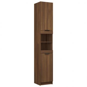 Badschrank Braun Eichen-Optik 32x34x188,5 cm Holzwerkstoff