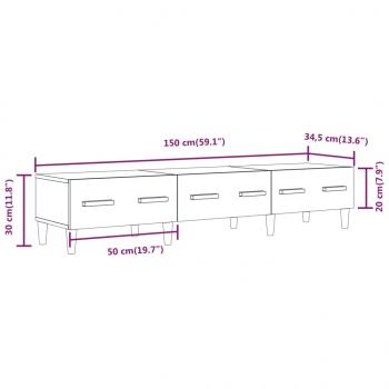 TV-Schrank Grau Sonoma 150x34,5x30 cm Holzwerkstoff