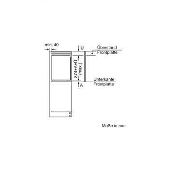 Bosch KIL22NSE0 Einbau-Kühlschrank, Nischenhöhe 88cm, 119L, Schlepptürtechnik, LED Beleuchtung, Multi Box XXL, Eco Airflow, Schnellkühlenfunktion