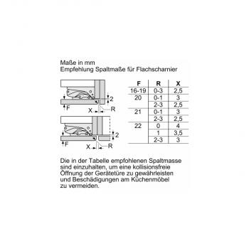 Bosch KIL22VFE0 Einbau-Kühlschrank, Nischenhöhe 88cm, 119L, Festtürtechnik, LED Beleuchtung, Multi Box XXL, Eco Airflow, Schnellkühlen