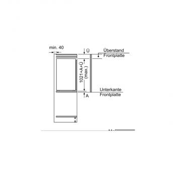 Bosch KIL32NSE0 Einbau-Kühlschrank, 54 cm breit, Nischenhöhe 102 cm, 147L, Schlepptürtechnik, Multi Box XXL, Winterschaltung, Eco Airflow, Schnellkühlenfunktion