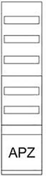 ARDEBO.de - ZSD-V17/APZ Verteilerfeld, 7-reihig, H=1050mm, inkl. abgeschottetem und plombier