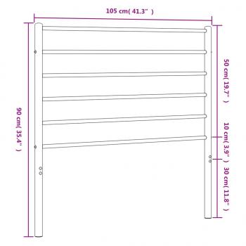 Kopfteil Metall Schwarz 100 cm