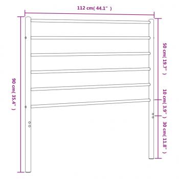 Kopfteil Metall Schwarz 107 cm