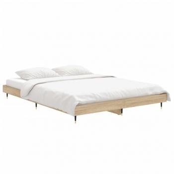 Bettgestell Sonoma-Eiche 135x190 cm Holzwerkstoff