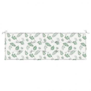 Gartenbank-Auflage Blattmuster 150x50x3 cm Oxford-Gewebe