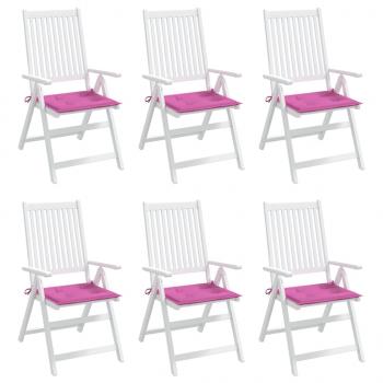 Gartenstuhl-Kissen 6 Stk. Rosa 40x40x3 cm Stoff