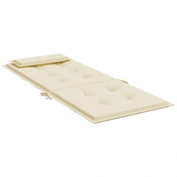 Hochlehner-Auflagen 6 Stk. Creme Oxford-Gewebe