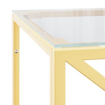 Couchtisch 110x45x45 cm Edelstahl und Glas