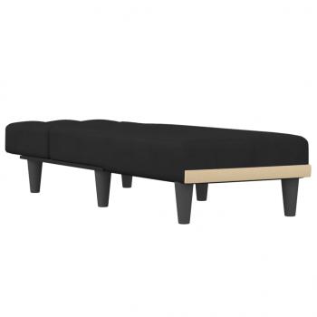 Chaiselongue Schwarz Samt