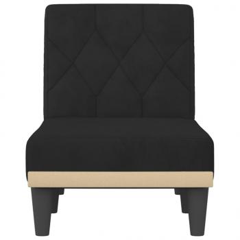 Chaiselongue Schwarz Samt