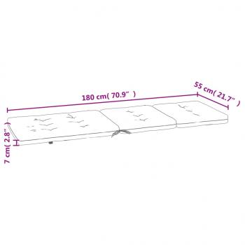 Liegestuhl-Auflagen 2 Stk. Schwarz Oxford-Gewebe