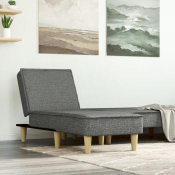 ARDEBO.de - Chaiselongue Dunkelgrau Stoff