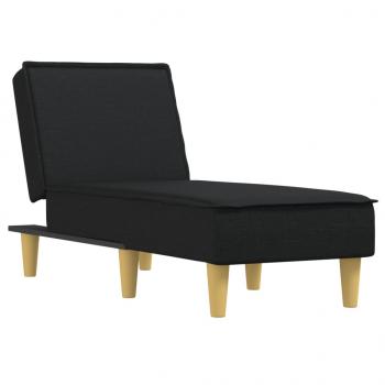 Chaiselongue Schwarz Stoff