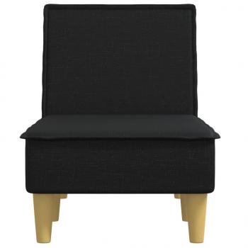 Chaiselongue Schwarz Stoff